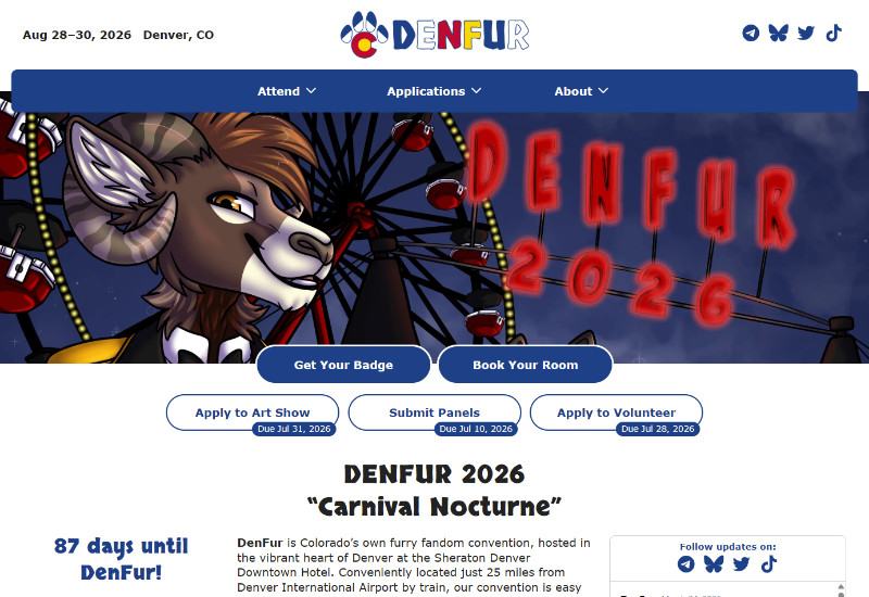 DenFur Desktop Website Screenshot