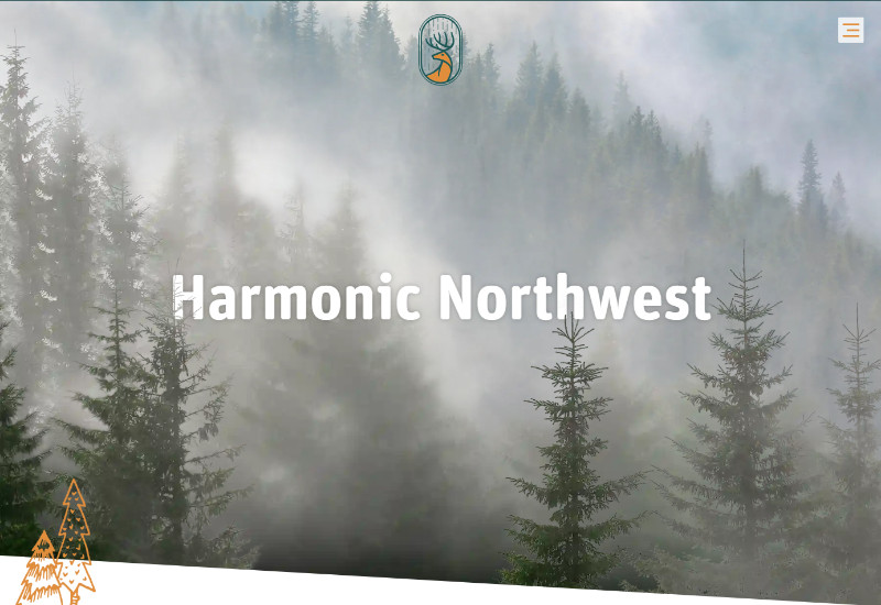 Harmonic Northwest Desktop Website Screenshot